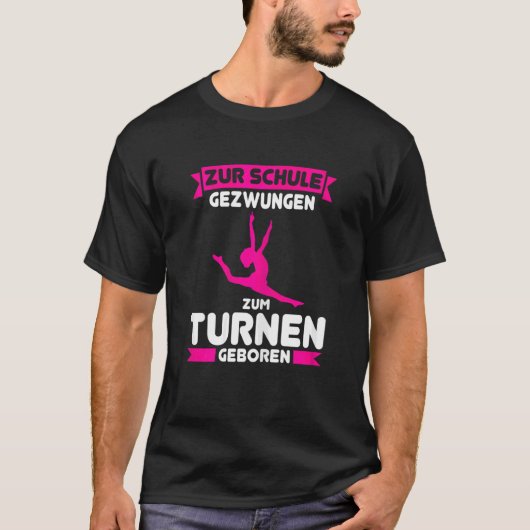 ジムのために生まれた 体操 小学生 Tシャツ (正面)
