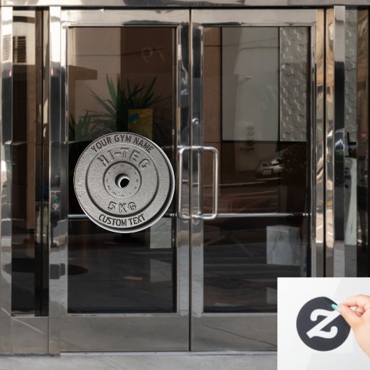 ジムのオーナーまたはユーザーフィットネスおもしろいGray Edition ウィンドウサイン (オフィスドア)