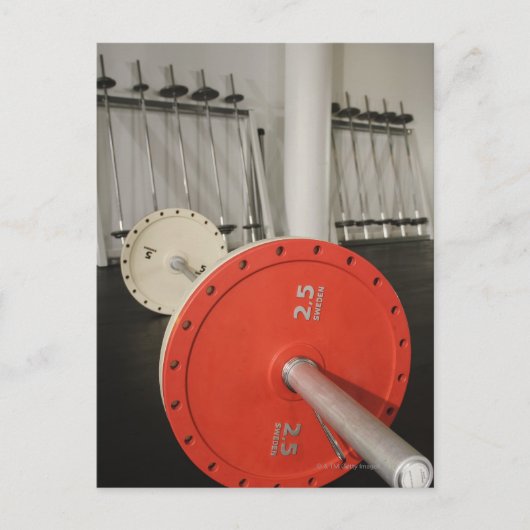 ジムのバーベル ポストカード (正面)