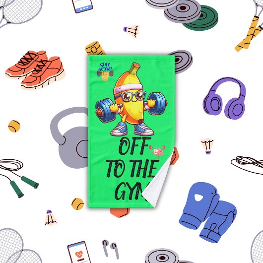 ジムのフィットネスモノグラムのへ | ハンドタオル