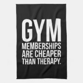 ジムのメンバーシップはセラピーより安い – トレーニング キッチンタオル (縦)