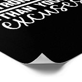 ジムのモチベーションは言い訳より強い ポスター (角)