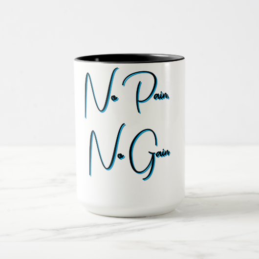 ジムのモチベーションフィットネス戦士マグ マグカップ (中央)