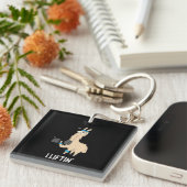 ジムのラマ – 重量を持ち上げる キーホルダー (正面右)