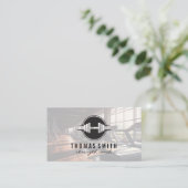 ジムのロゴ | フィットネスセンター 名刺 (スタンド正面)