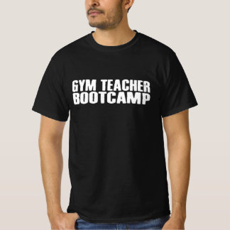 ジムの先生ブートキャンプの白いロゴTシャツ Tシャツ