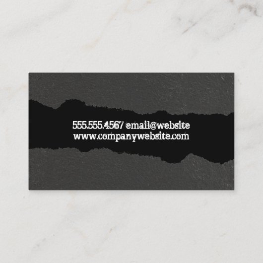 ジムの場所 |破れたエフェクト名刺 名刺 (裏面)