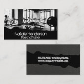 ジムの場所 |破れたエフェクト名刺 名刺 (正面/裏面)