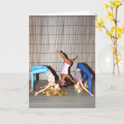 ジムの女の子に会え。 カード (黄色い花)