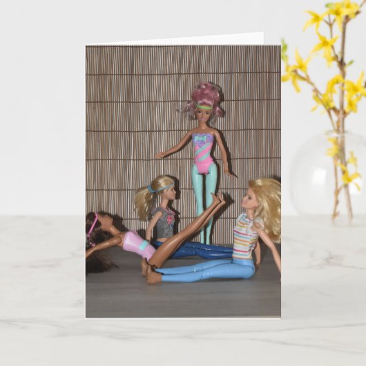 ジムの女の子に会え。 カード (黄色い花)