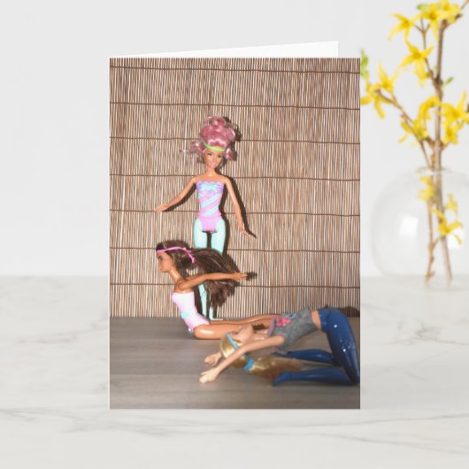 ジムの女の子に会え。 カード (黄色い花)