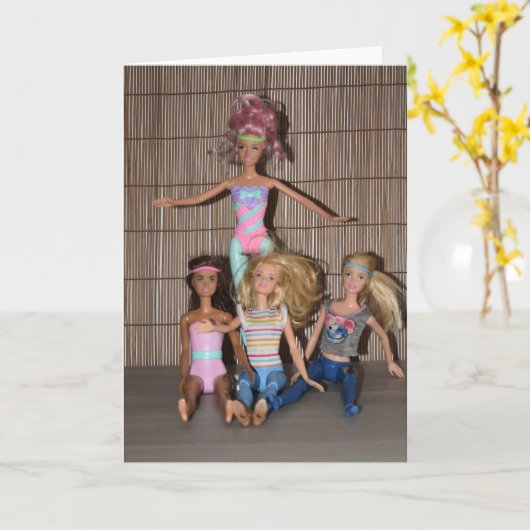 ジムの女の子に会え。 カード (黄色い花)