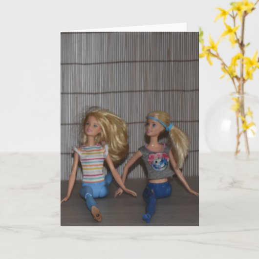 ジムの女の子に会え。 カード (黄色い花)