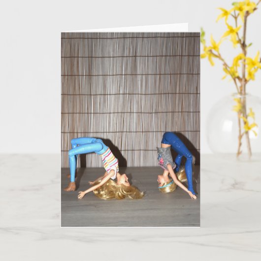 ジムの女の子に会え。 カード (黄色い花)