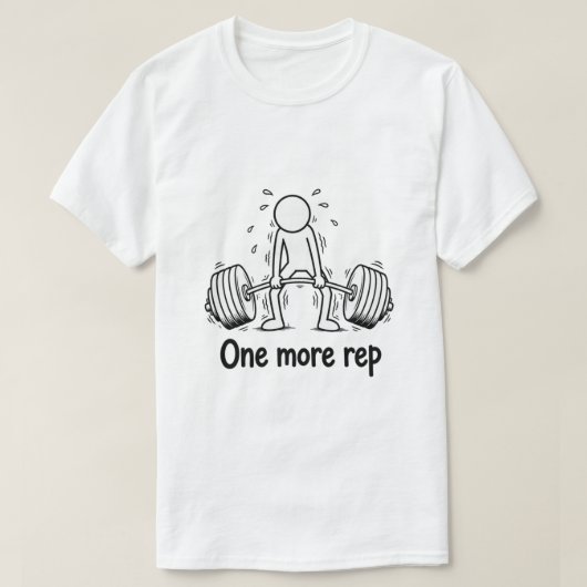 ジムの棒人間Tシャツ - あと1回 Tシャツ (デザイン正面)