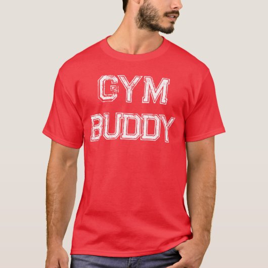 ジムの相棒の男の子 楽しいレトロデザイン Tシャツ (正面)
