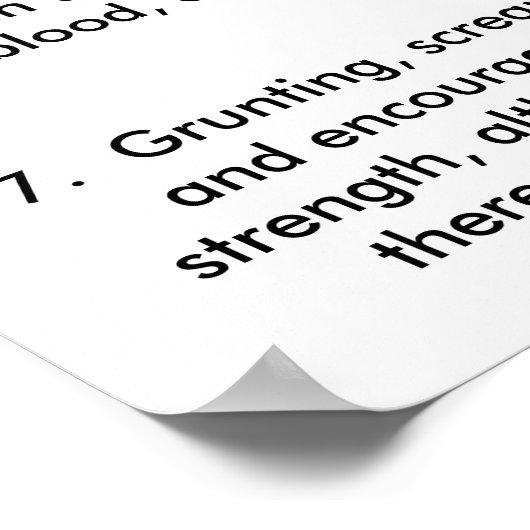 ジムの規則 ポスター (角)