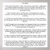 ジムの規則 ポスター (正面)