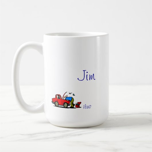 ジムの車のなマグ2 コーヒーマグカップ (左)