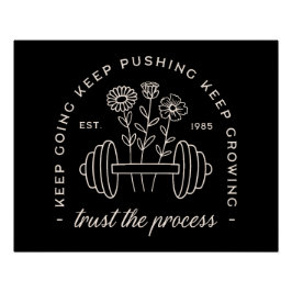 ジムはレトロなブラック保に行くプロセスを信頼 ポスター