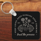 ジムは成長のマインド保を信頼している キーホルダー (正面)