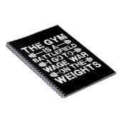 ジムは戦場だ – トレーニング やる気を起こさせる ノートブック (右側)