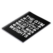 ジムは戦場だ – トレーニング やる気を起こさせる ノートブック (左側)