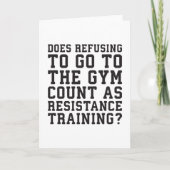 ジムは拒否し、抵抗訓練として数えおもしろいる、 カード (正面)