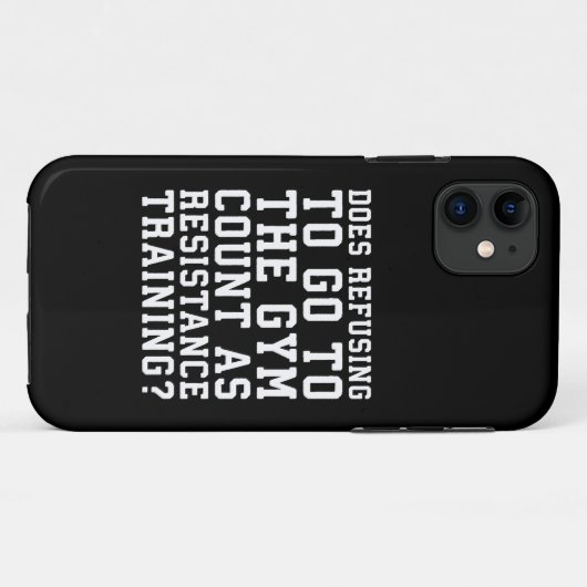 ジムは拒否し、抵抗訓練として数えおもしろいる、 Case-Mate iPhoneケース (裏面(横))