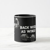 ジムは男性の力と強さのコーヒーマグを構築 マグカップ (中央)