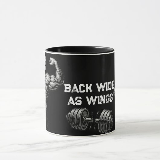 ジムは男性の力と強さのコーヒーマグを構築 マグカップ (中央)