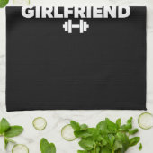 ジムは私のガールフレンドである – おもしろいノベルティトレーニング キッチンタオル (折り畳み)