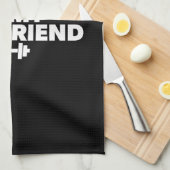 ジムは私のガールフレンドである – おもしろいノベルティトレーニング キッチンタオル (四つ折り)