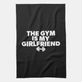 ジムは私のガールフレンドである – おもしろいノベルティトレーニング キッチンタオル (縦)
