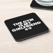 ジムは私のガールフレンドである – おもしろいノベルティトレーニング コースター (左側)