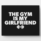 ジムは私のガールフレンドである – おもしろいノベルティトレーニング フォトプラーク (正面)
