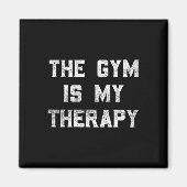 ジムは私のセラピーリフトトレーニングユーモアTee Mo マグネット (正面)