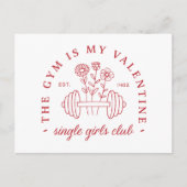 ジムは私のバレンタイン独身のフィットネスクラブ ポストカード (正面)