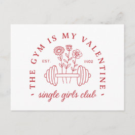ジムは私のバレンタイン独身のフィットネスクラブ ポストカード