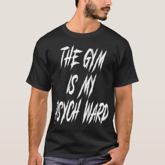 ジムは私の区かわいいおもしろいサイケジョークフィットネスW Tシャツ