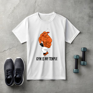 ジムは私の寺院 バルクTシャツ ボディビル Tシャツ
