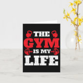 ジムは私の生活である – トレーニングジム重量挙げ体 カード (黄色い花)