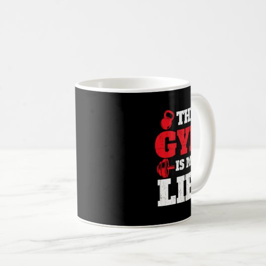 ジムは私の生活である – トレーニングジム重量挙げ体 コーヒーマグカップ (正面右)