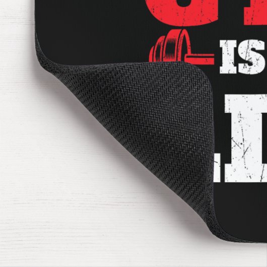 ジムは私の生活である – トレーニングジム重量挙げ体 マウスパッド (コーナー)