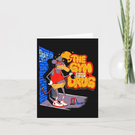 ジムは私の薬物重量挙げおもしろいボディビル カード (正面)