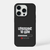 ジムへのアップロードに失敗しました おもしろいフィットネス ユーモア iPhoneケース (裏面)