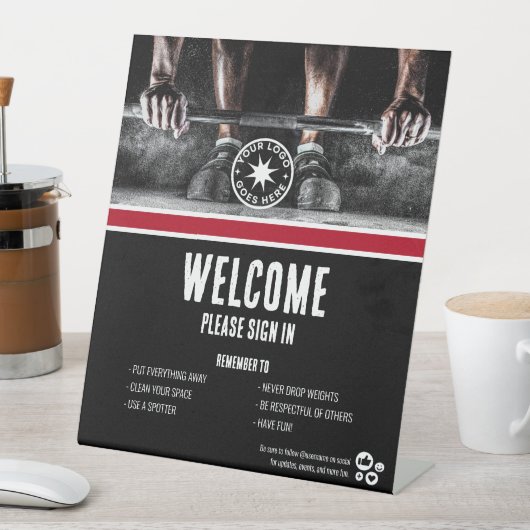 ジムへようこそ 台座サイン (インサイチュ)