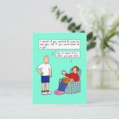 ジムまたはジンの漫画ユーモア ポストカード (スタンド正面)