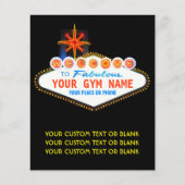 ジムまたはフィットネスクラブオーナーファブルネオン チラシ (正面)