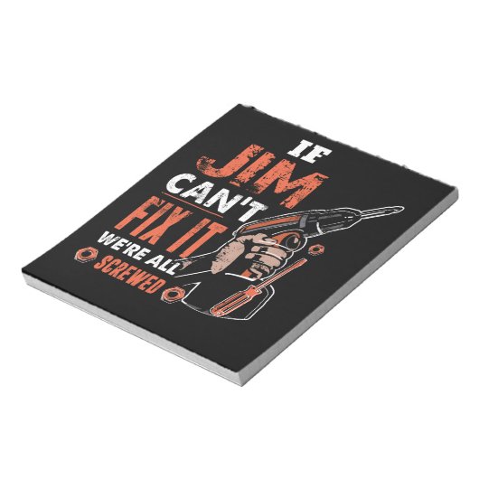 ジムもしは、我々は皆、お父さん日に、それを修正することができない ノートパッド (回転)